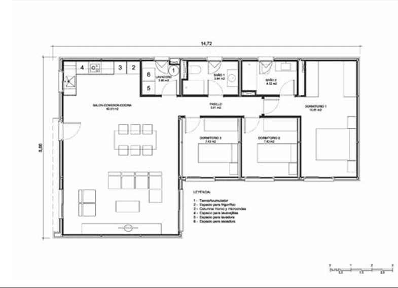 Casas modulares: plano