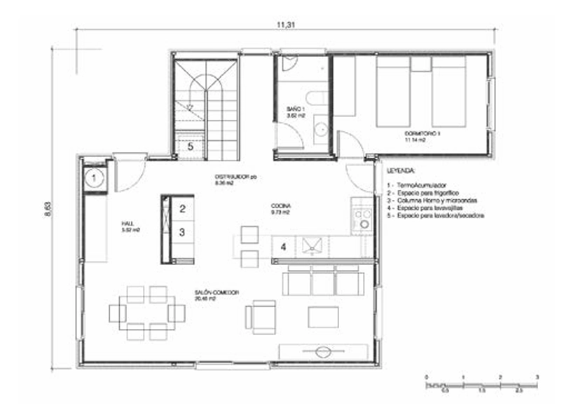 Casas modulares: plano