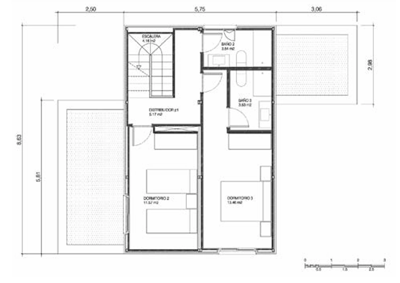 Casas modulares: plano