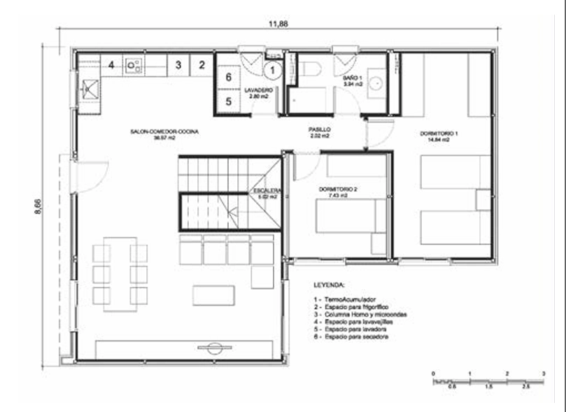 Casas modulares: plano