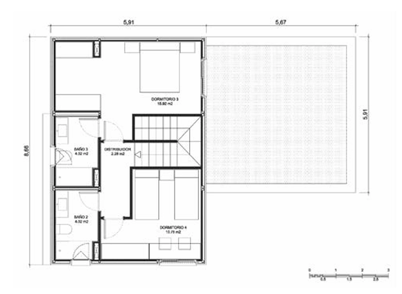 Casas modulares: plano