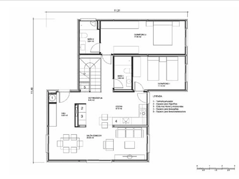 Casas modulares: plano