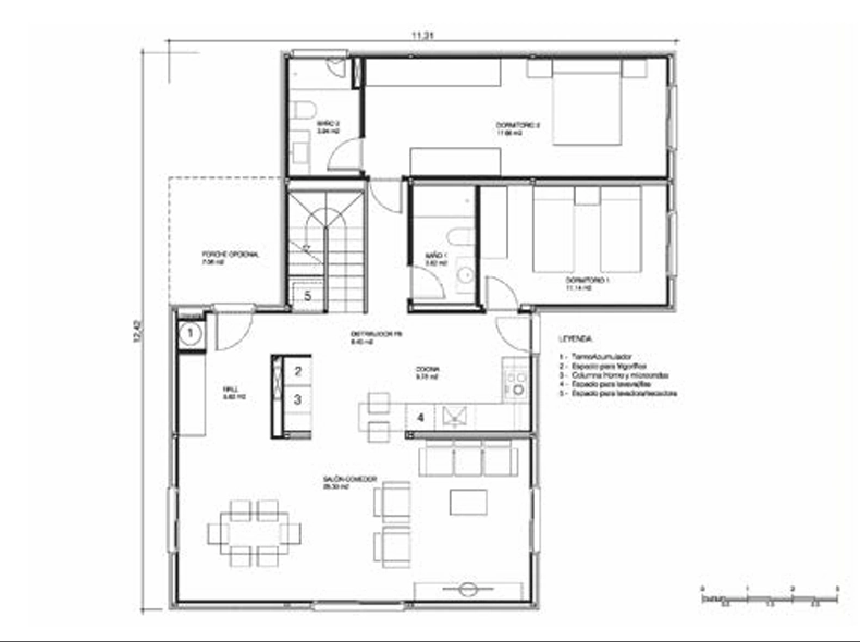Casas modulares: plano