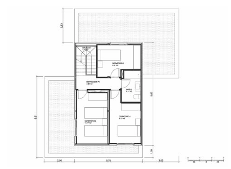 Casas modulares: plano