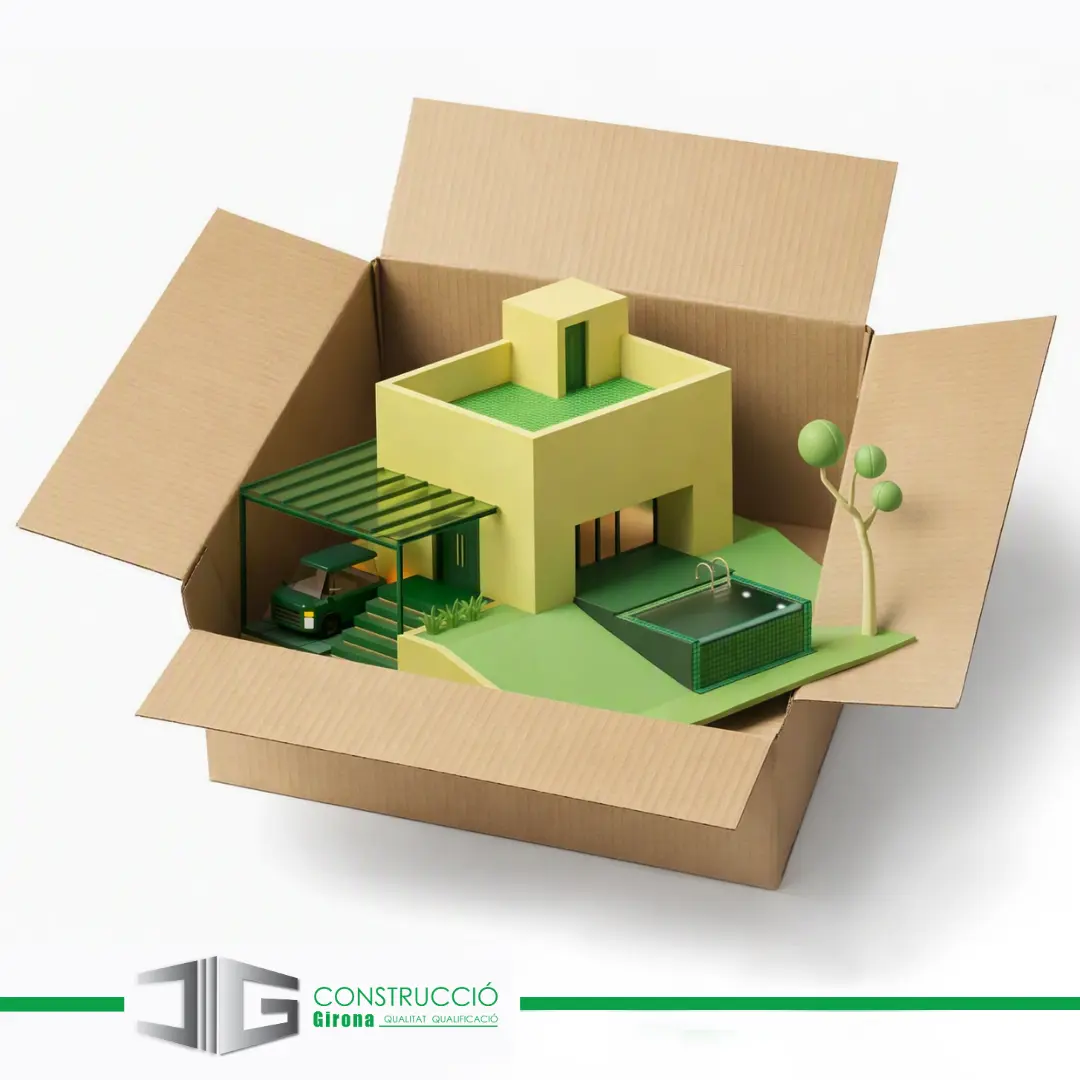 Casa de juego en una caja de cartón